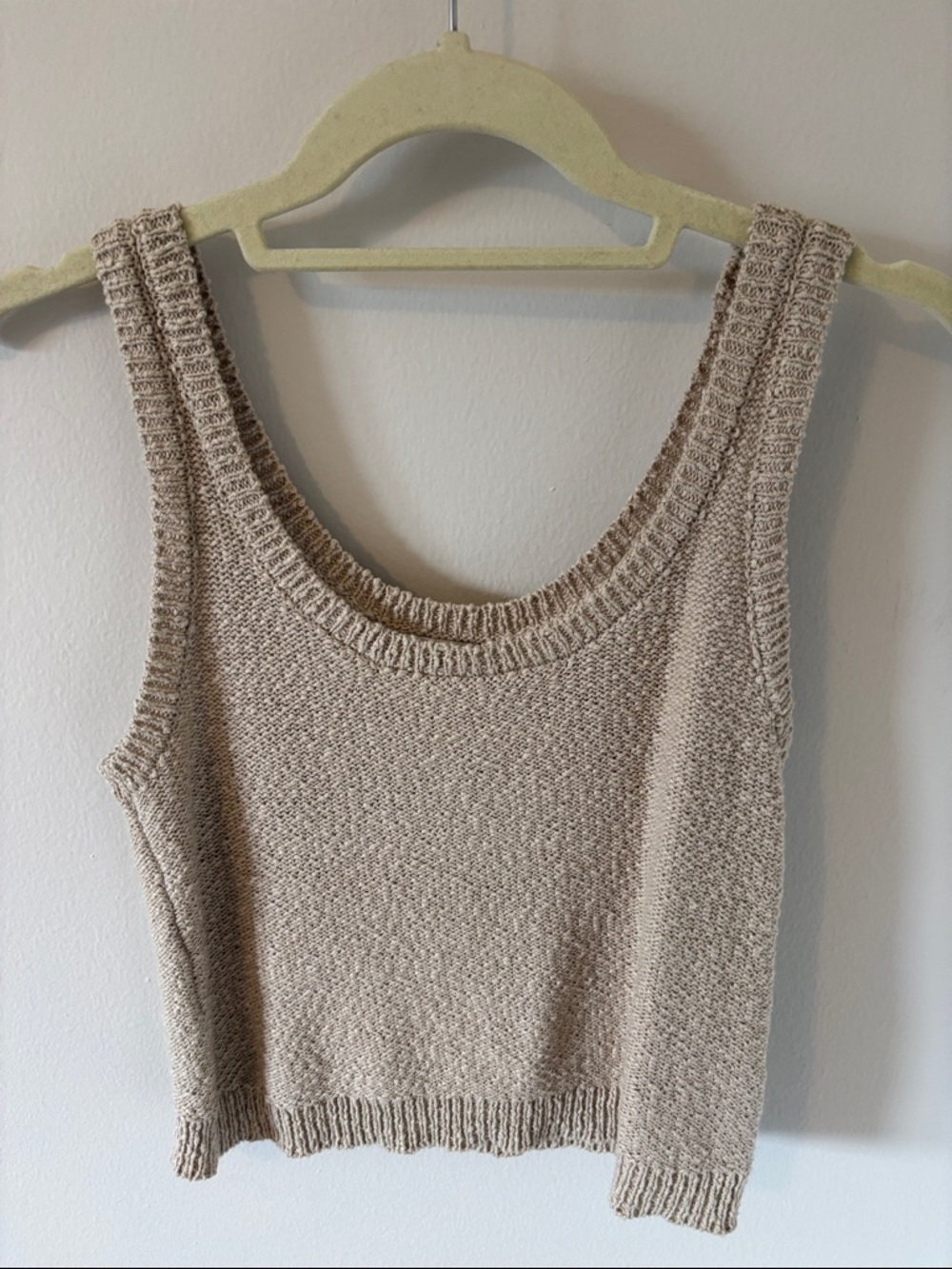 Z Supply Knit Cropped Tank in Beige